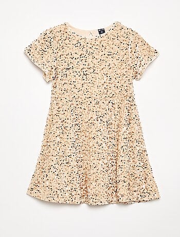 Robe en velours à sequins