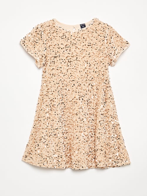 Robe en velours à sequins - Kiabi