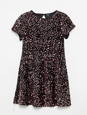 Robe en velours à sequins
