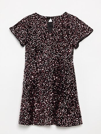 Robe en velours à sequins