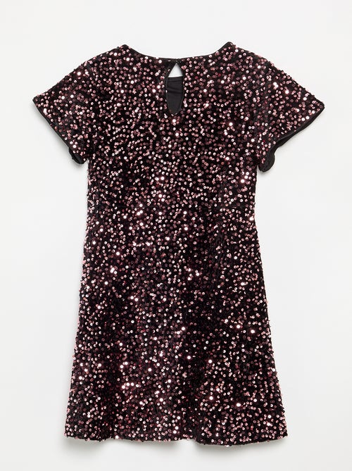 Robe en velours à sequins - Kiabi