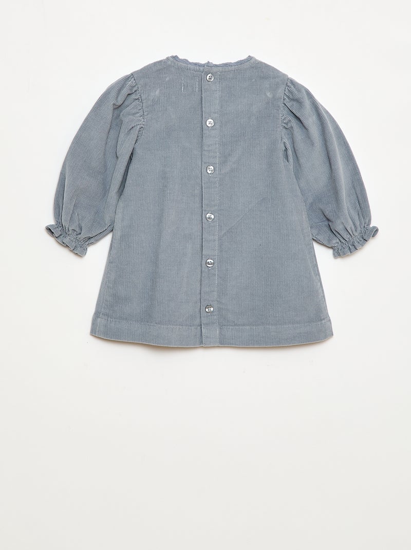 Robe en velours Bleu - Kiabi