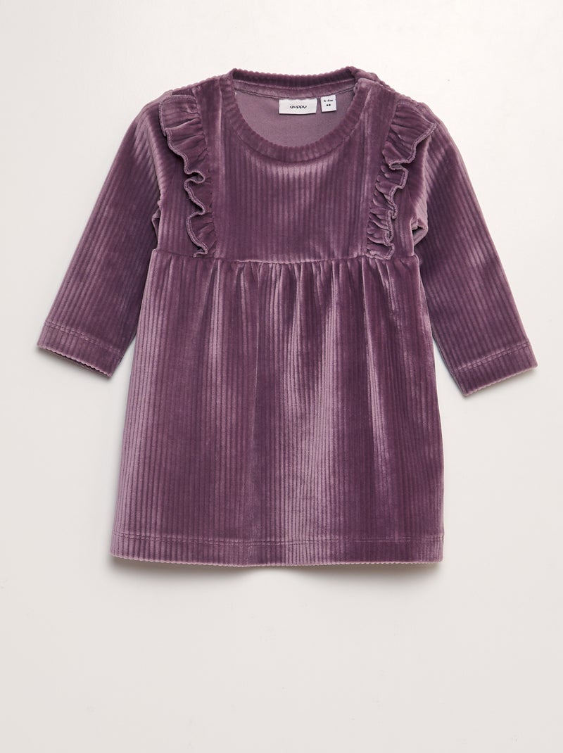 Robe en velours côtelé 'Guppy' Mauve - Kiabi