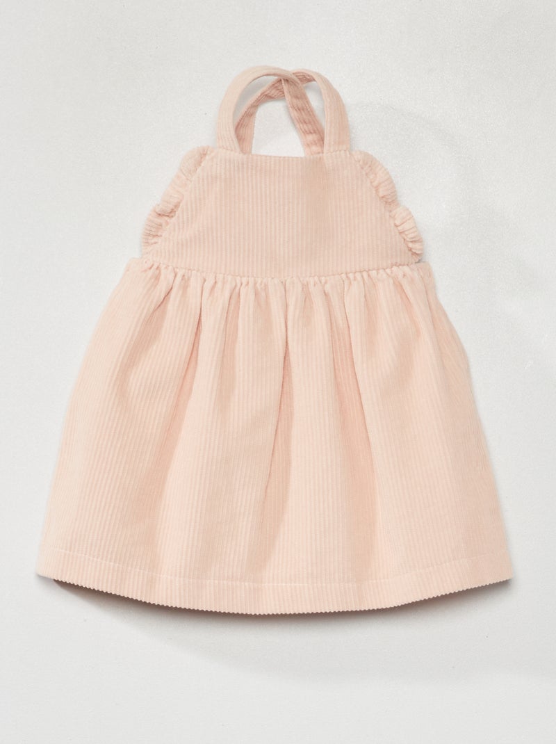 Robe en velours côtelé Rose - Kiabi