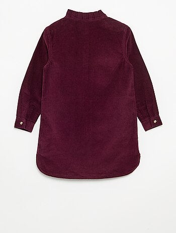 Robe en velours côtelé