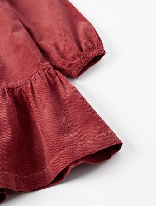 Robe en velours de coton pour fille manches longues  LITERATURE CLUB - Kiabi