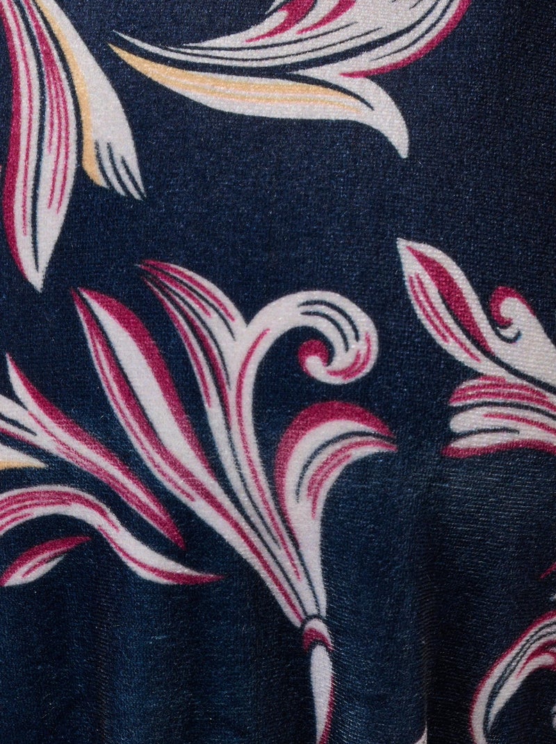 Robe en velours imprimé - Damart Bleu marine - Kiabi