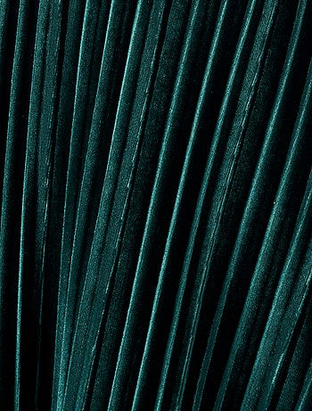 Robe en velours plissé satiné + ceinture - Damart