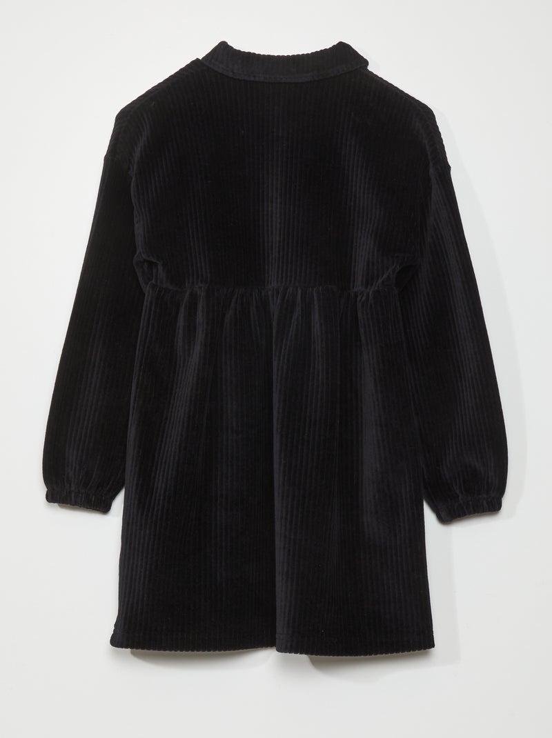 Robe en velours REAL BLACK - Kiabi