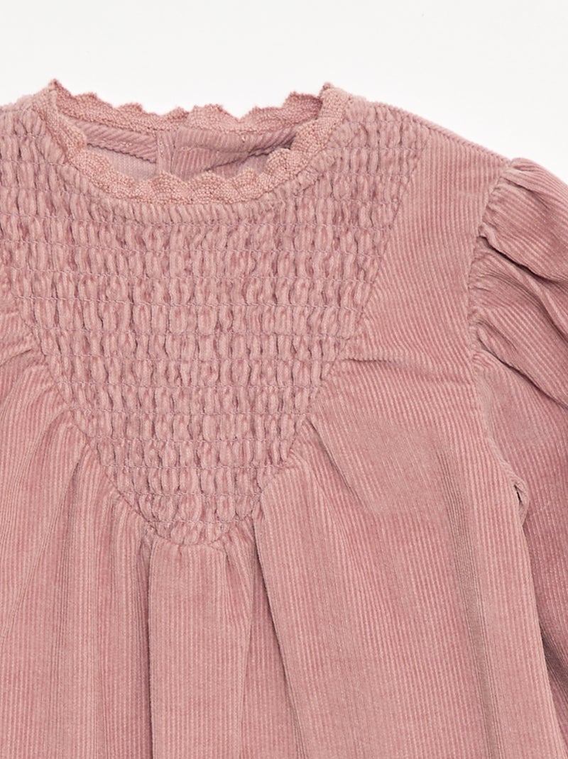 Robe en velours Rose - Kiabi