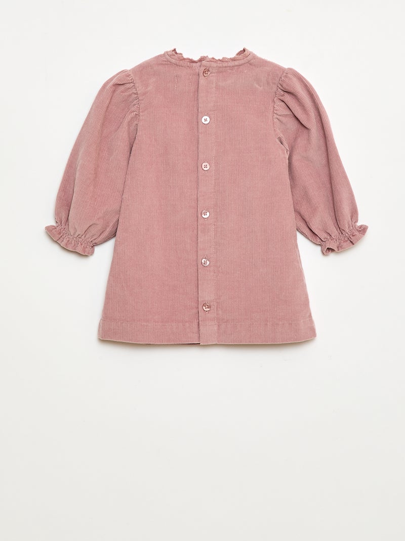 Robe en velours Rose - Kiabi