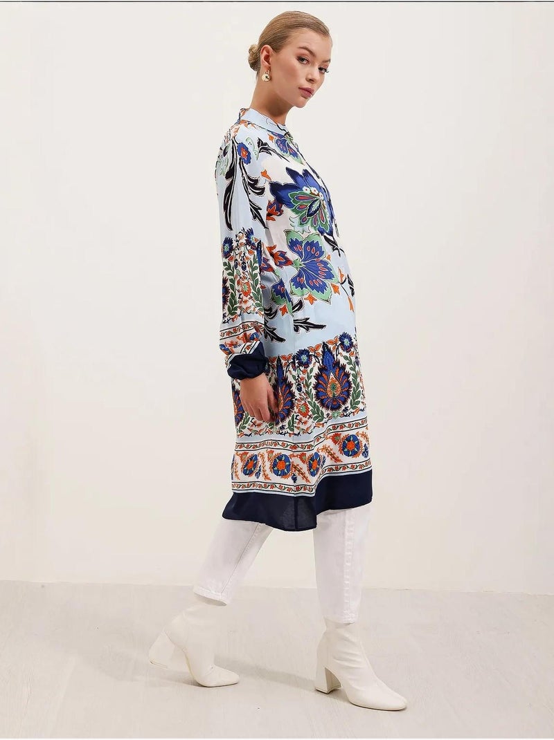 Robe en viscose à motifs bdart Bleu marine - Kiabi