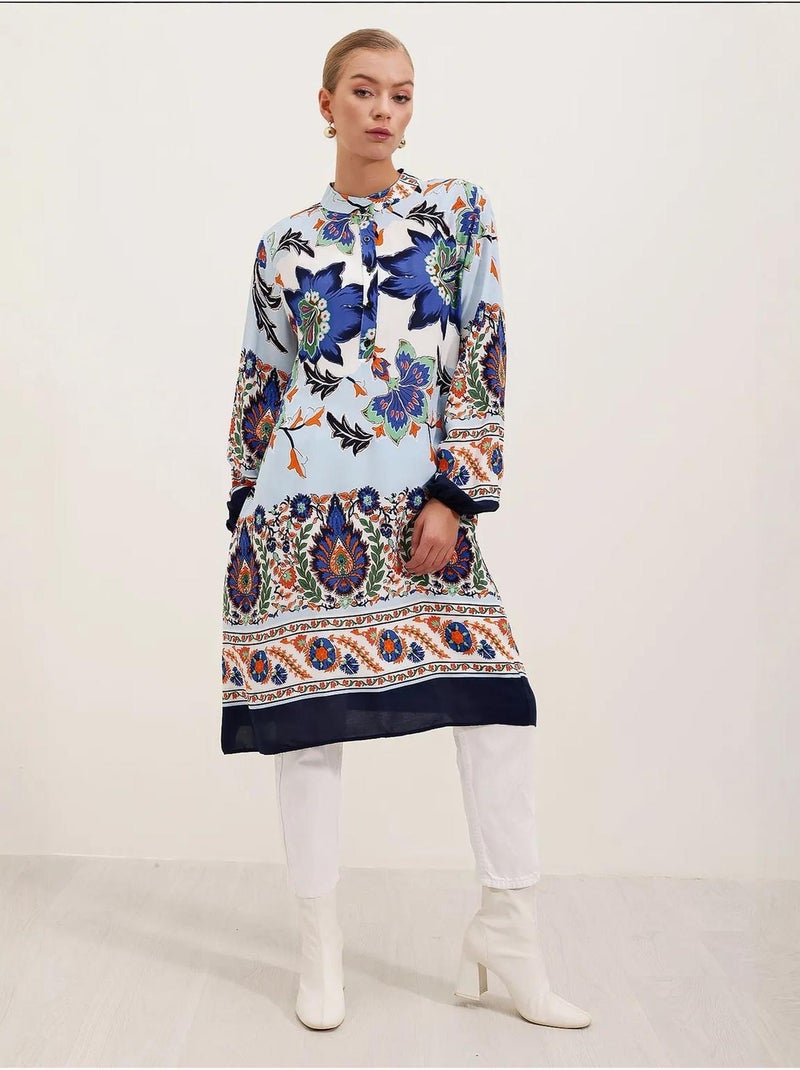 Robe en viscose à motifs bdart Bleu marine - Kiabi