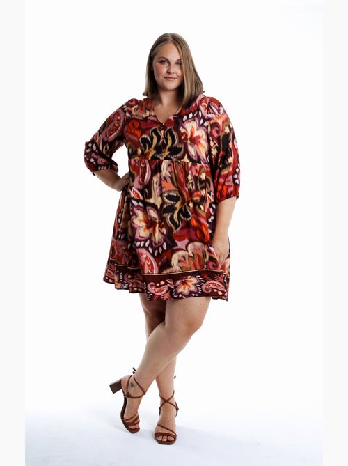 Robe en viscose imprimé cachemire PAPRIKA - Kiabi