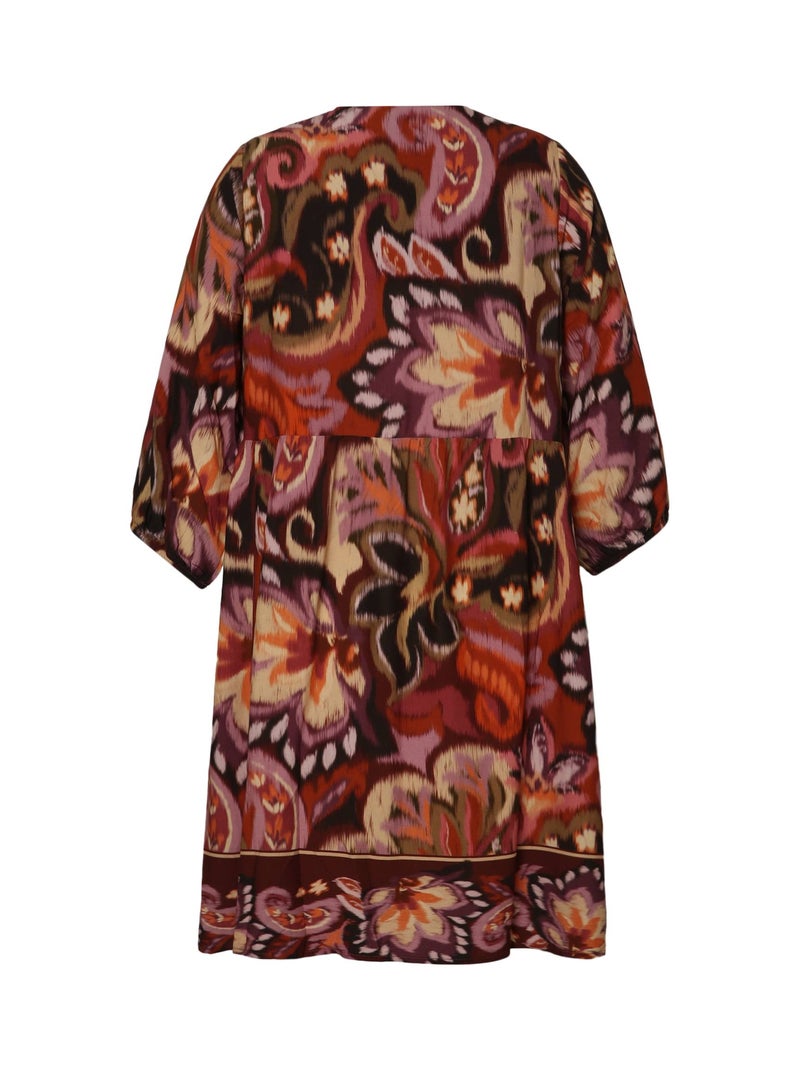 Robe en viscose imprimé cachemire PAPRIKA Brique - Kiabi