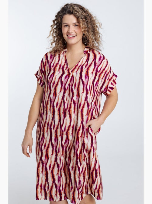 Robe en viscose imprimé ethnique PAPRIKA - Kiabi Robe en viscose imprimé ethnique PAPRIKA - Kiabi