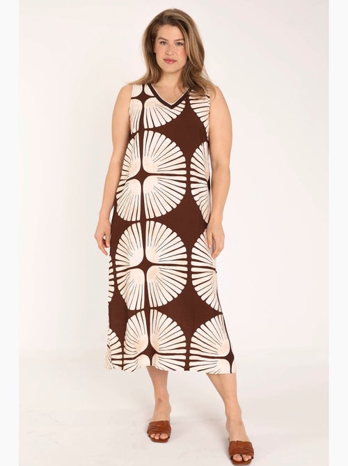 Robe en viscose imprimé graphique bicolore PAPRIKA - Kiabi