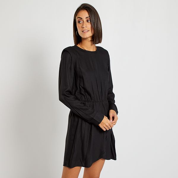 robe noire viscose
