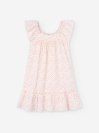 Robe en Voile à Pois avec Volants