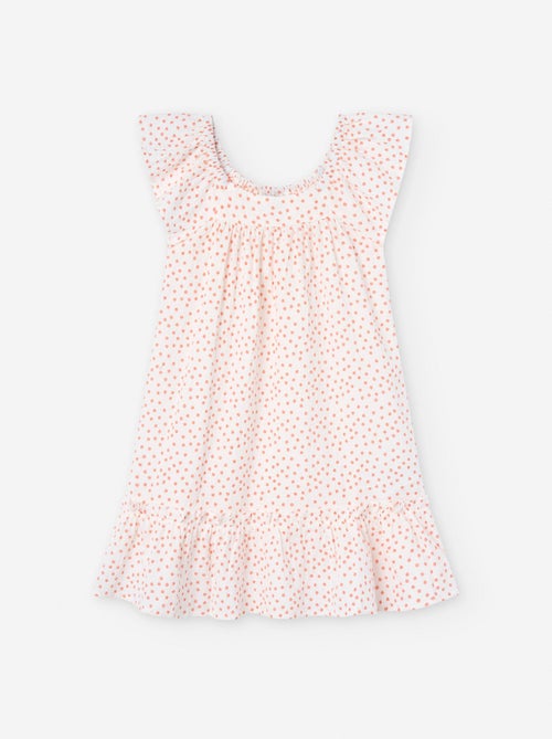 Robe en Voile à Pois avec Volants - Kiabi