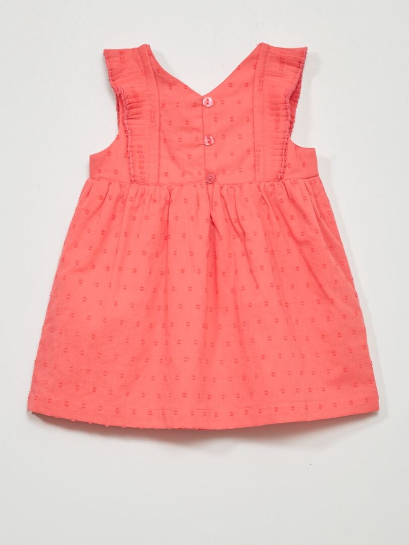 Robe en voile de coton + culotte - 2 pièces Rose - Kiabi