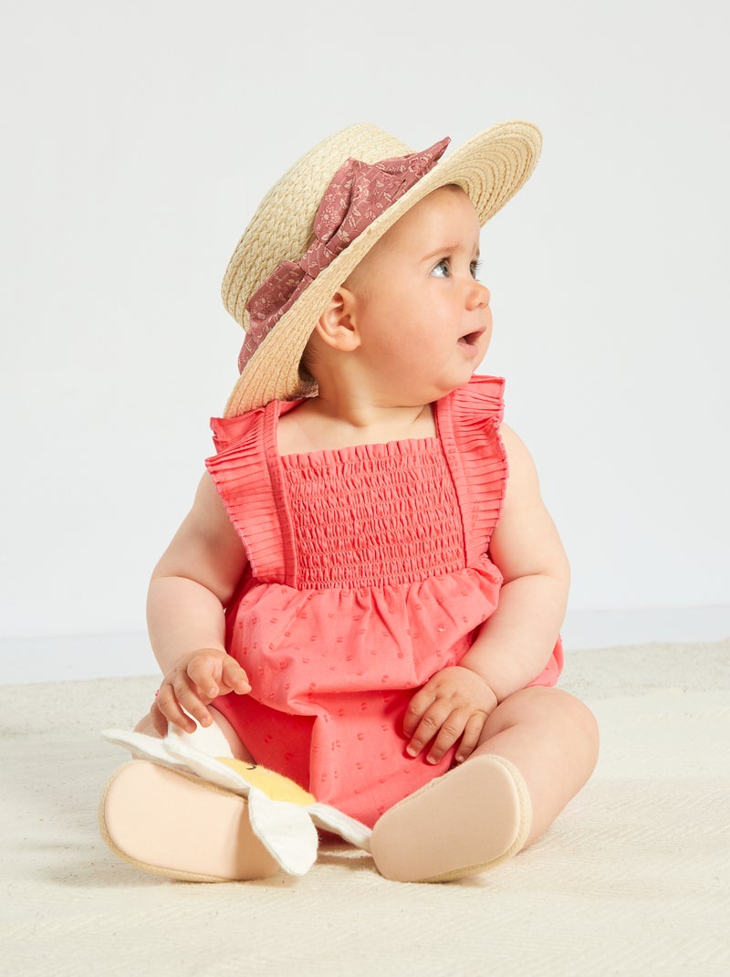 Robe en voile de coton + culotte - 2 pièces Rose - Kiabi