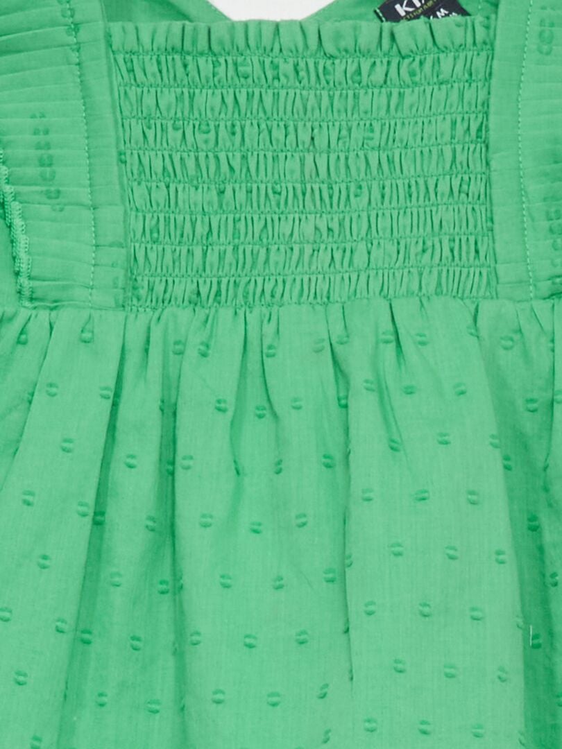 Robe en voile de coton + culotte - 2 pièces Vert - Kiabi