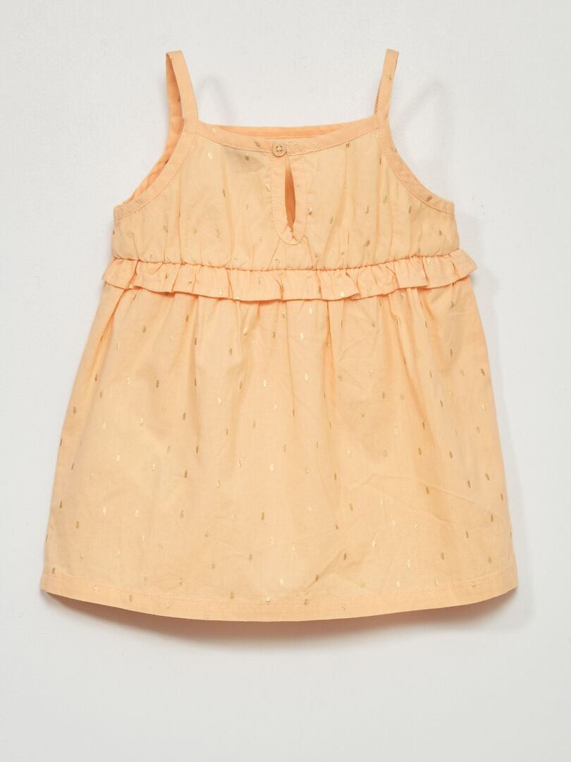 Robe en voile de coton Orange - Kiabi