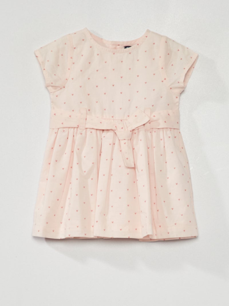 Robe en voile de coton Rose - Kiabi
