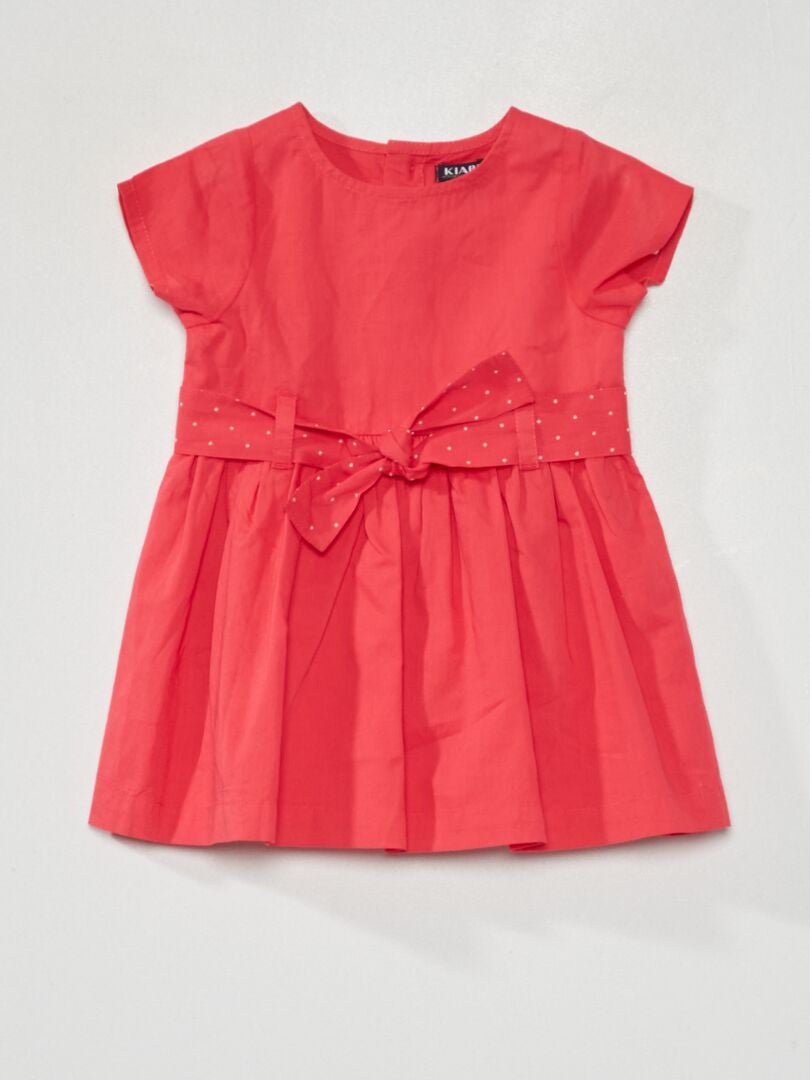 Robe en voile de coton Rose - Kiabi