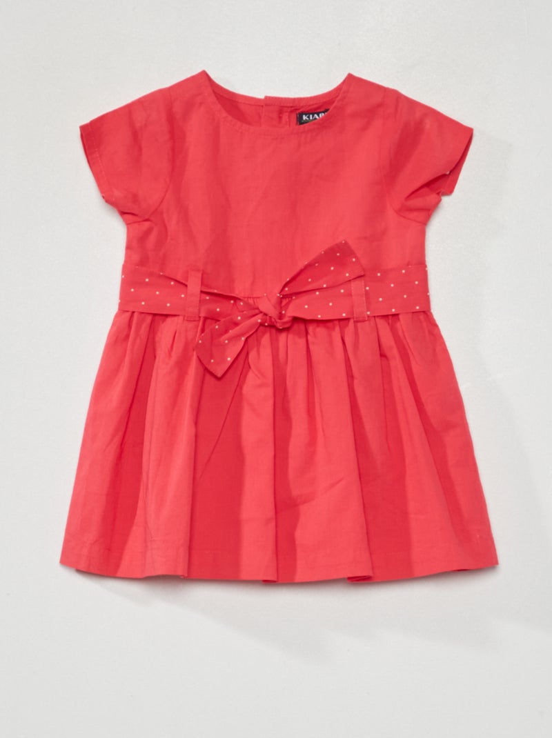 Robe en voile de coton Rose - Kiabi