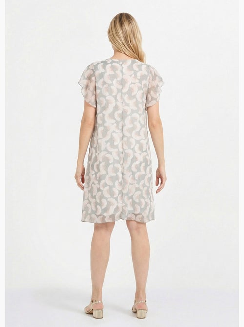 Robe en voile fil métallisé motif ginkgo - afibel - Kiabi Robe en voile fil métallisé motif ginkgo - afibel - Kiabi