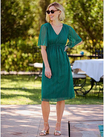 Robe en voile manches papillon