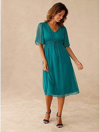 Robe en voile manches papillon