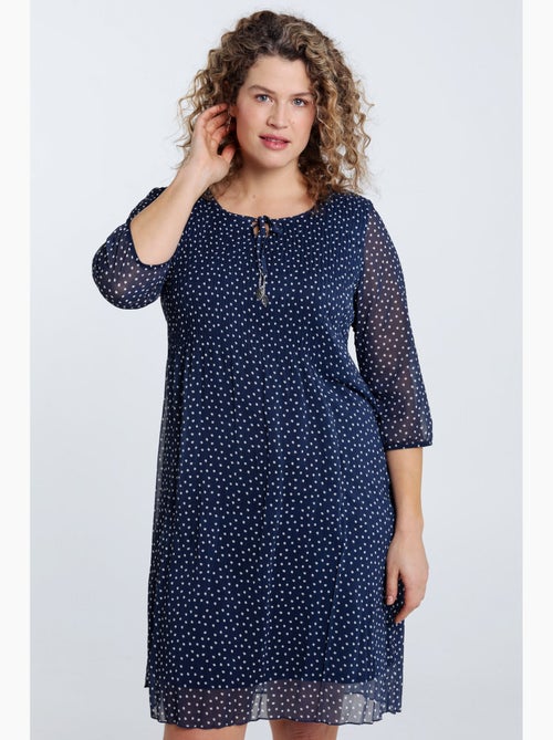 Robe en voile plissé imprimé pois PAPRIKA - Kiabi