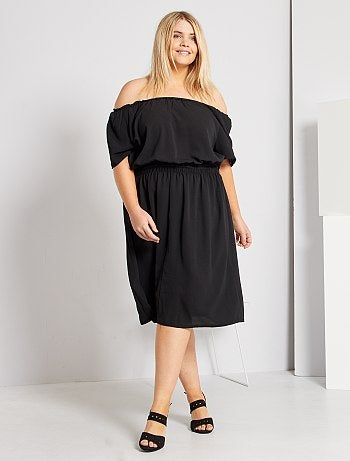 Robe encolure Bardot