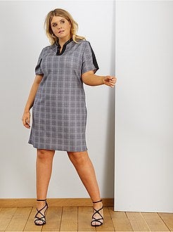 Robe encolure simili - Kiabi