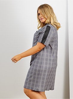 Robe encolure simili - Kiabi