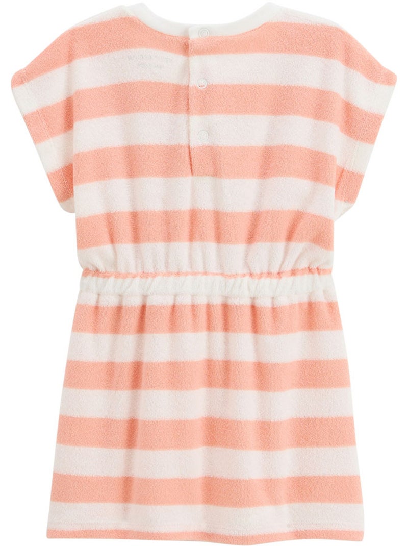 Robe enfant en éponge + headband Honfleur Corail - Kiabi