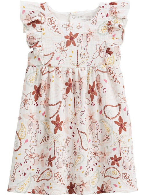 Robe enfant en gaze de coton Arizona - Kiabi