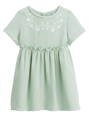 Robe enfant en gaze de coton Arya