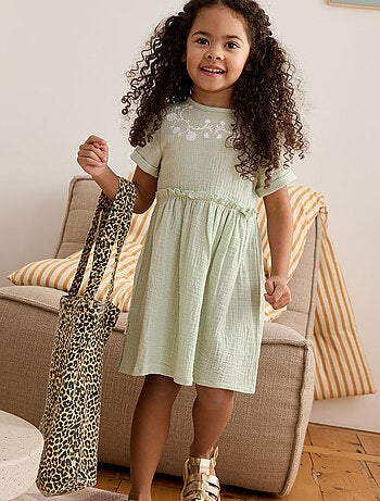 Robe enfant en gaze de coton Arya