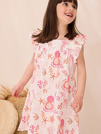 Robe enfant en gaze de coton Bahamas