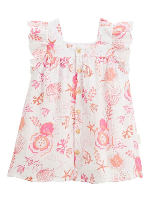 Robe enfant en gaze de coton Bahamas - Kiabi