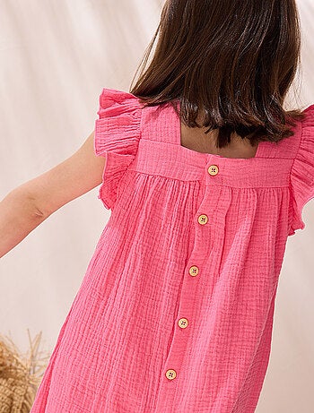 Robe enfant en gaze de coton Bahamas