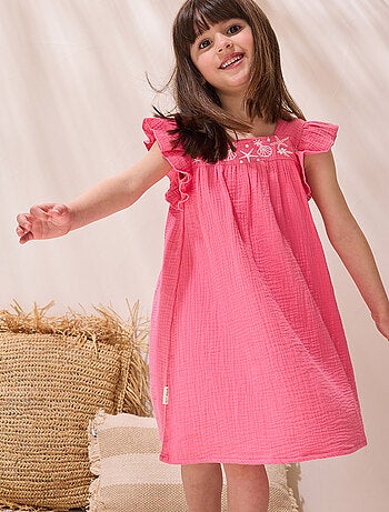 Robe enfant en gaze de coton Bahamas