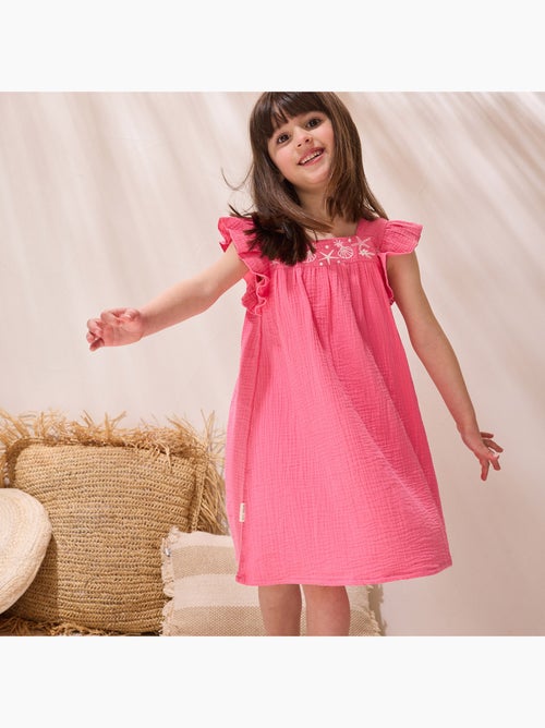 Robe enfant en gaze de coton Bahamas - Kiabi
