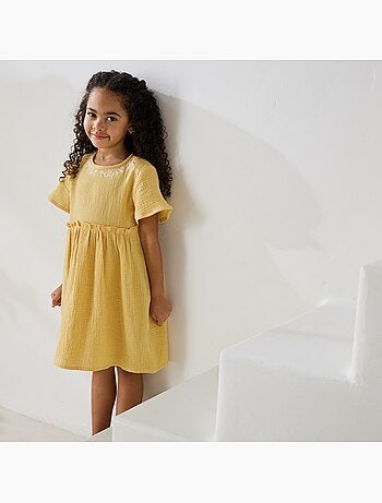 Robe enfant en gaze de coton Camila