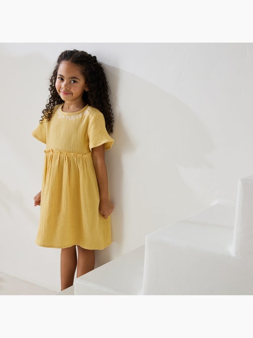 Robe enfant en gaze de coton Camila - Kiabi