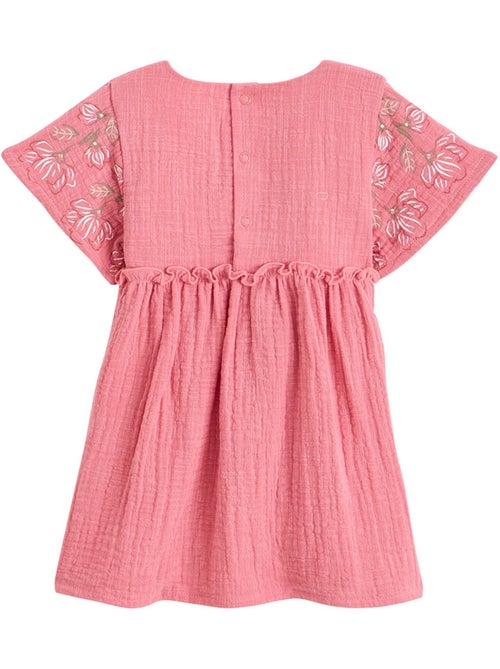 Robe enfant en gaze de coton + chouchou Anaelle - Kiabi